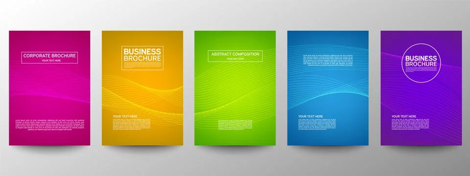 Cover geometric minimal. Set. Vector abstract line pattern for poster design. イラスト素材