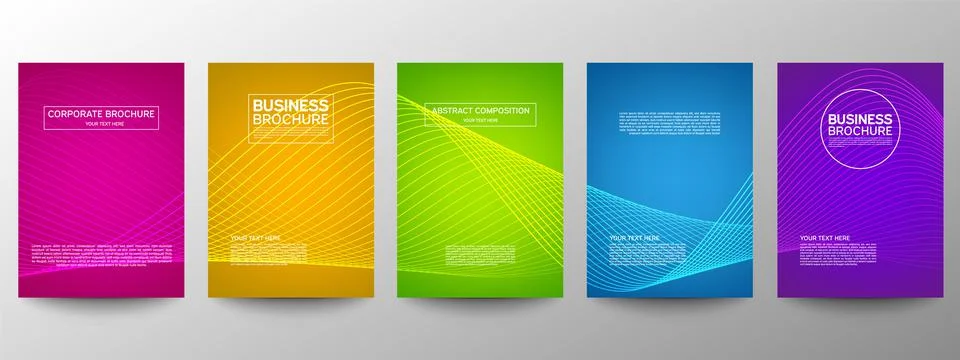Cover geometric minimal. Set. Vector abstract line pattern for poster design. イラスト素材