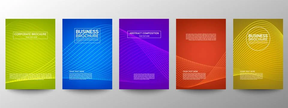 Cover geometric minimal. Set. Vector abstract line pattern for poster design. Illustrazione stock