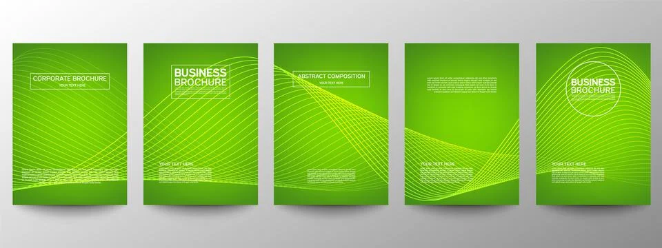 Cover geometric minimal. Set. Vector abstract line pattern for poster design. Stock Illustration