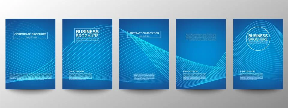 Cover geometric minimal. Set. Vector abstract line pattern for poster design. Stock Illustration
