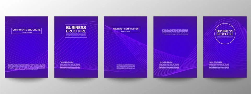 Cover geometric minimal. Set. Vector abstract line pattern for poster design. Stock Illustration