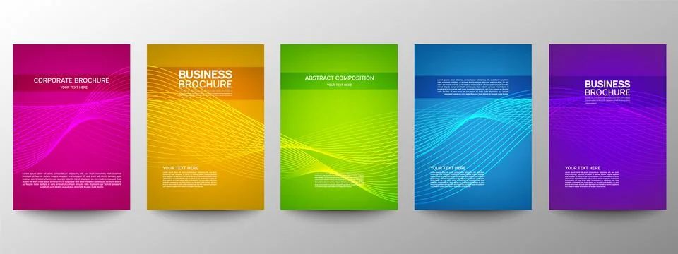 Cover geometric minimal. Set. Vector abstract line pattern for poster design. Stockillustratie
