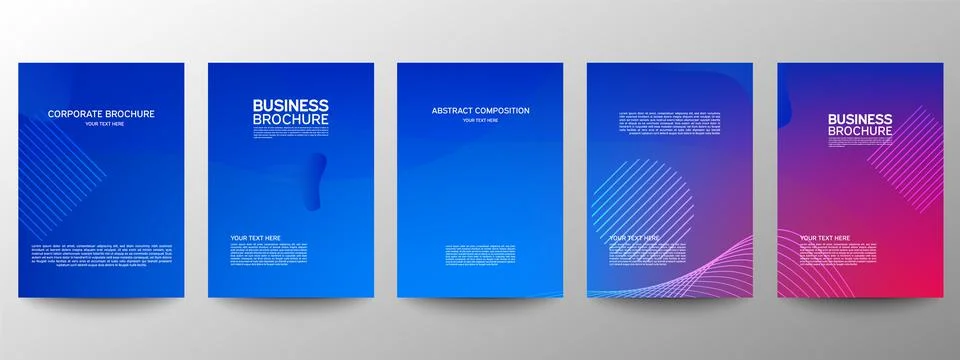 Cover geometric minimal. Set. Vector abstract line pattern for poster design. Stock Illustration