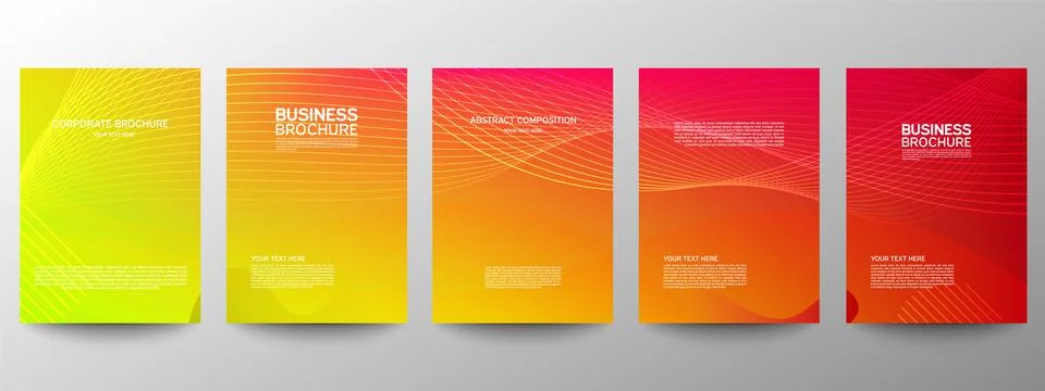 Cover geometric minimal. Set. Vector abstract line pattern for poster design. Stock Illustration
