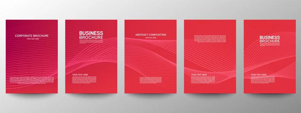 Cover geometric minimal. Set. Vector abstract line pattern for poster design. Stock Illustration
