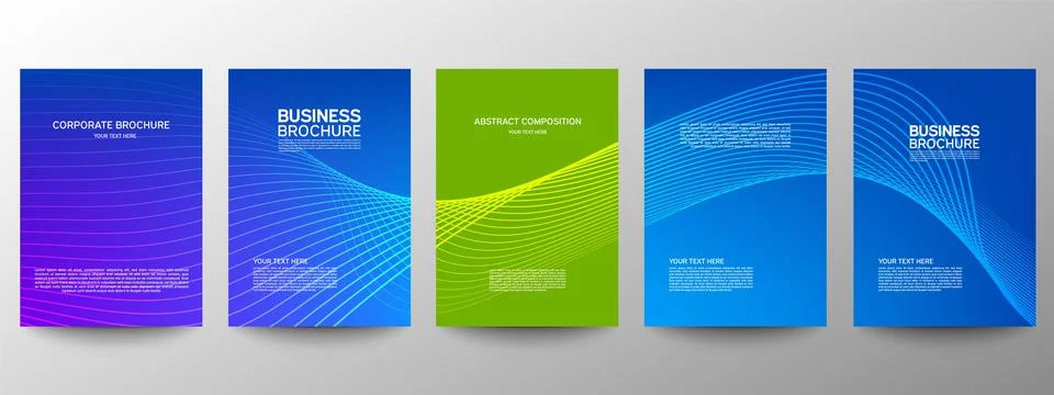 Cover geometric minimal. Set. Vector abstract line pattern for poster design. Illustrazione stock