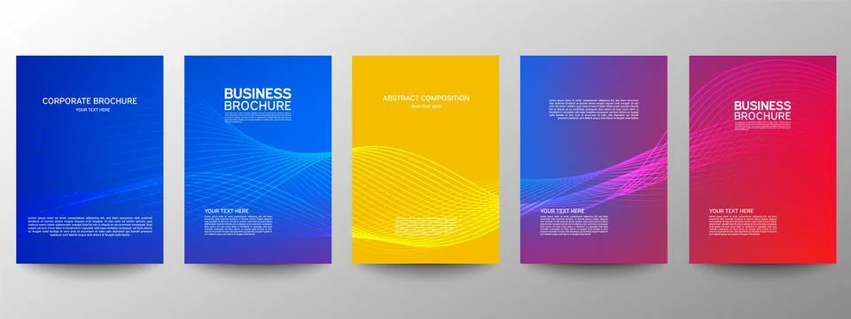 Cover geometric minimal. Set. Vector abstract line pattern for poster design. イラスト素材