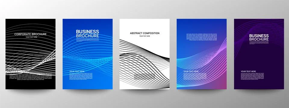 Cover geometric minimal. Set. Vector abstract line pattern for poster design. イラスト素材