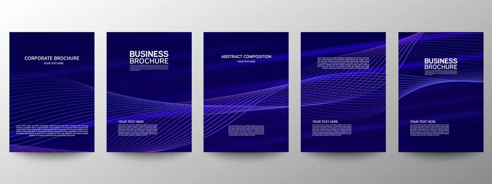 Cover geometric minimal. Set. Vector abstract line pattern for poster design. Stock Illustration