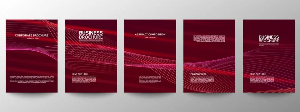 Cover geometric minimal. Set. Vector abstract line pattern for poster design. Stock Illustration