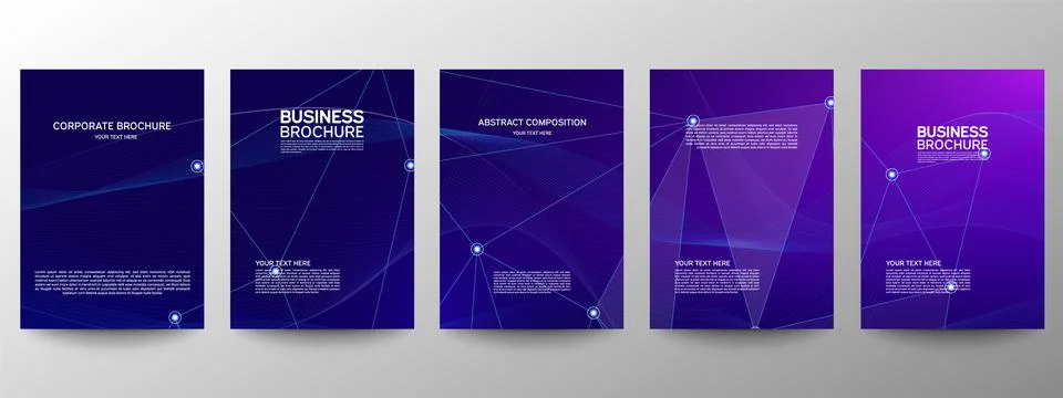 Cover geometric minimal. Set. Vector abstract line pattern for poster design. イラスト素材