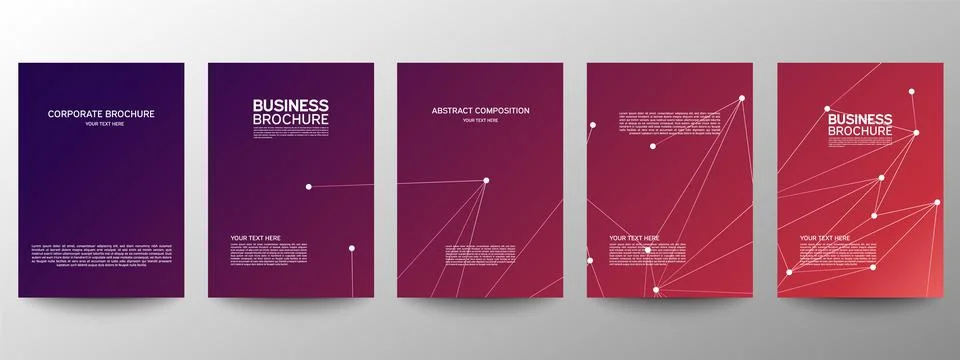 Cover geometric minimal. Set. Vector abstract line pattern for poster design. Stock Illustration