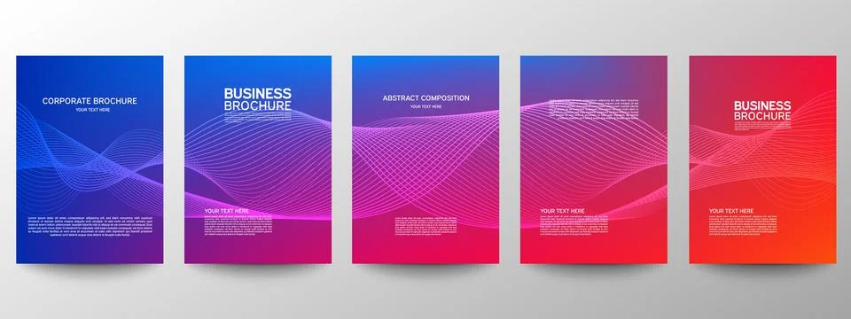 Cover geometric minimal. Set. Vector abstract line pattern for poster design. 스톡 일러스트