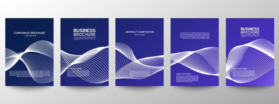 Cover geometric minimal. Set. Vector abstract line pattern for poster design. Stock Illustration