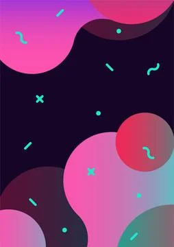 Cover with geometric pattern. Shapes with gradients composition. Dynamic Effe Stock Illustration