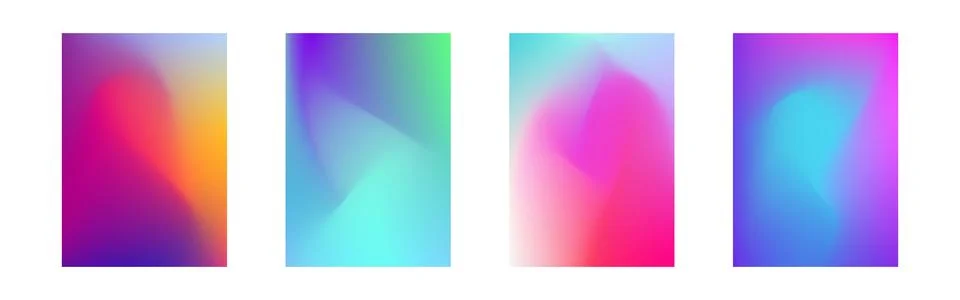 Cover gradient collection. Abstract fluid design. Color mesh effect for brochure Stock Illustration
