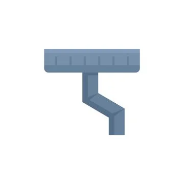 Cover gutter icon flat isolated Stock Illustration