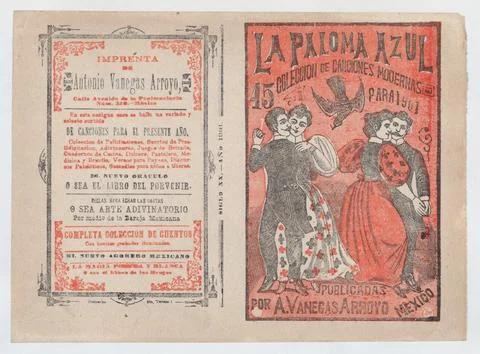 Cover for 'La Paloma Azul : Coleccion de Canciones Modernas Para 1901', two.. Stock Photos
