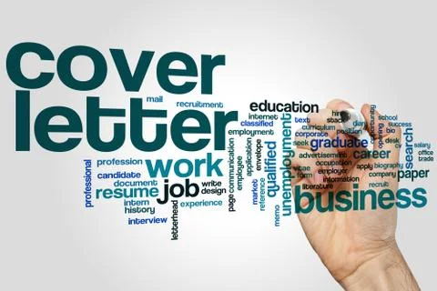 Cover letter word cloud Stock Illustration