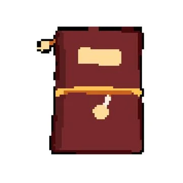 Cover notebook pixel art vector illustration Illustrazione stock