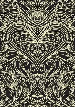 Cover ornament pattern playing cards or book. Stock Illustration