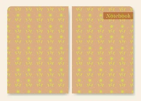 Cover page for notebook and diary in minimal style. Mystic aesthetic workshee Stock Illustration