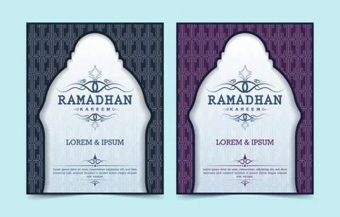 Cover ramadan kareem background. eid mubarak celebration. illustration. Illustrazione stock