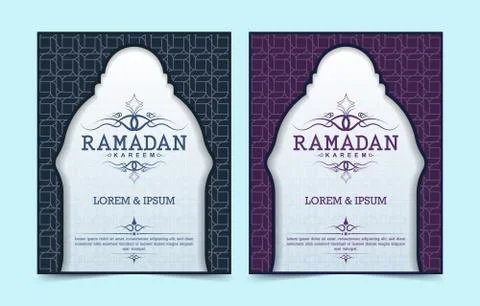 Cover ramadan kareem background. eid mubarak celebration. illustration. Stock Illustration