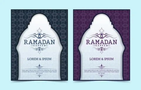 Cover ramadan kareem background. eid mubarak celebration. illustration. Stock Illustration