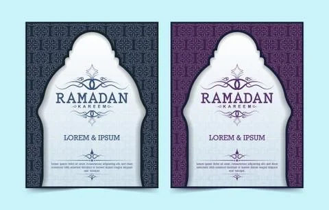 Cover ramadan kareem background. eid mubarak celebration. illustration. Illustrazione stock