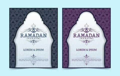 Cover ramadan kareem background. eid mubarak celebration. illustration. Stock Illustration