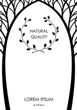 Cover from silhouettes of trees Stock Illustration