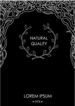 Cover from silhouettes of trees Stock Illustration