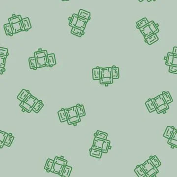 Cover smoker line vector seamless pattern Stock Illustration