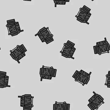 Cover smoker vector seamless pattern Stock Illustration