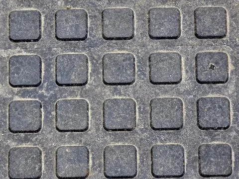 Cover With Square Pattern and Convex Elements for Anti Slip Design Stock Photos
