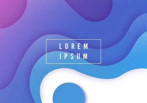 Cover template A4 banners with 3D abstract background with blue paper cut w.. Stock Illustration