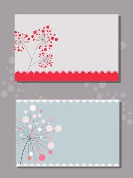 Cover template with flowers Stock Illustration