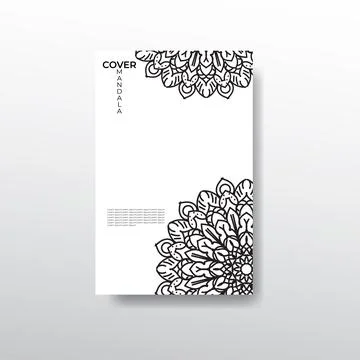 Cover template with mandala flower Stock Illustration