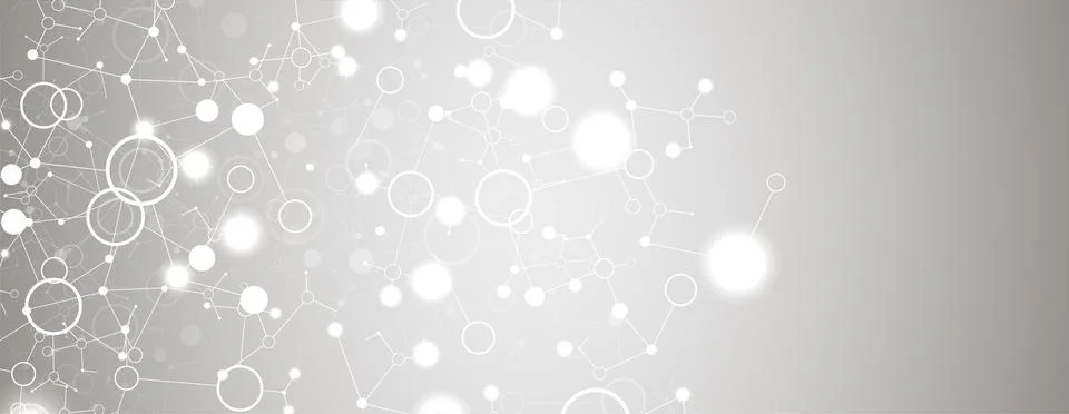 Cover template for science and technology presentation. Plexus style backgrou Stock Illustration