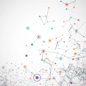 Cover template for science and technology presentation. Illustrazione stock