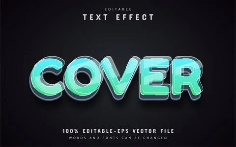 Cover text effect editable Stock Illustration