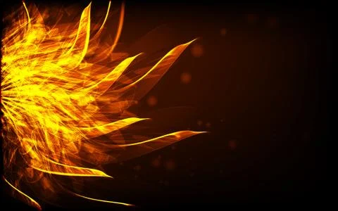 Cover. vector background with abstract fire leaves Stock Illustration