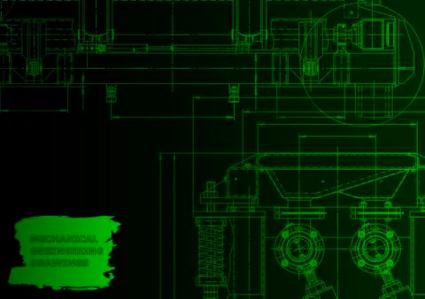 Cover. Vector engineering drawing. Mechanical instrument making イラスト素材