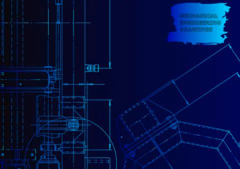 Cover. Vector engineering drawing. Mechanical instrument making イラスト素材