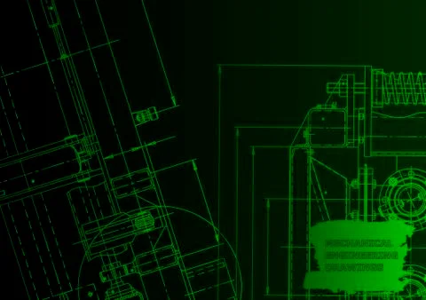 Cover. Vector engineering drawing. Mechanical instrument making Illustrazione stock