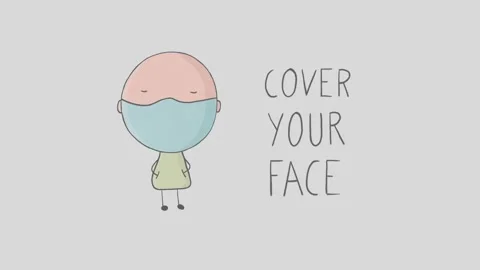 Cover your face animation Stock Footage 139209946