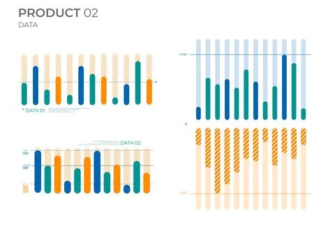 Coverage audience business analysis charts. Finance Charts. Stock Illustration