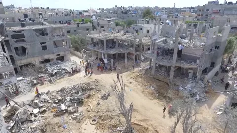 Coverage from Gaza after ceasefire Vídeos de archivo 170445517